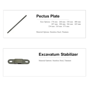 Kit Nuss / Ravitch Bars — Barras para Cirugía Torácica